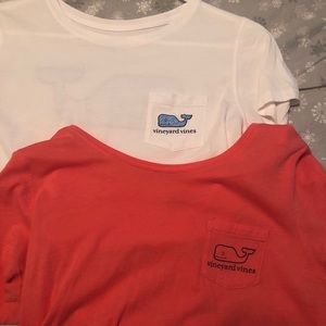 two vineyard vines shirts, both small women’s